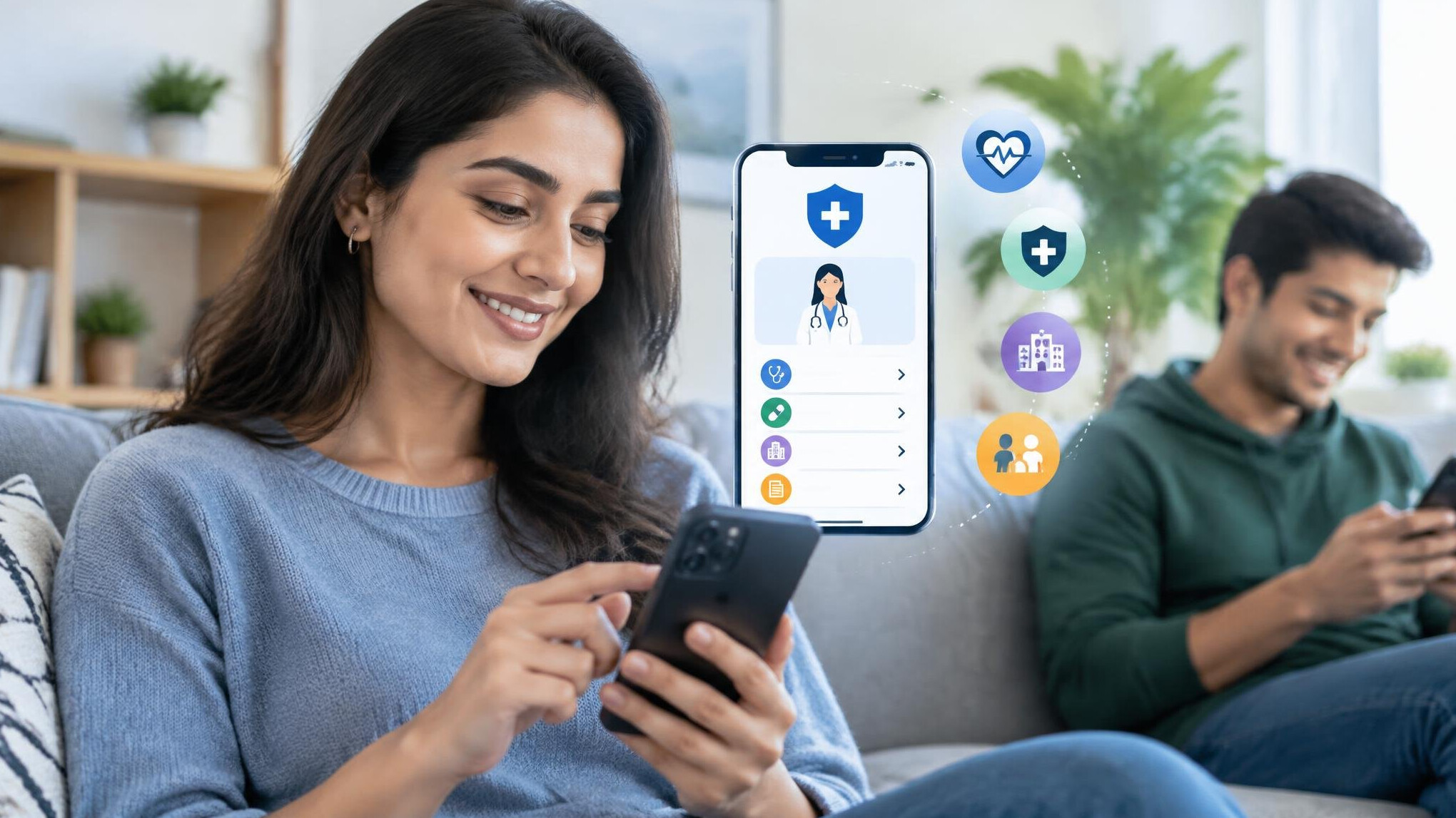 young people using health app