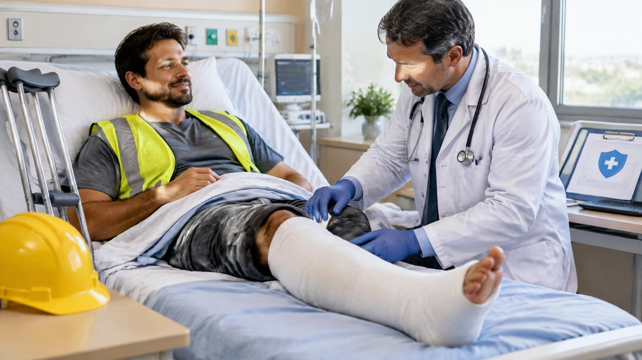 construction worker injury